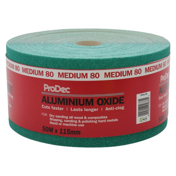 PAALX ProDec Ali Oxide 50 Metre Roll Aluminium Oxide Sandpaper