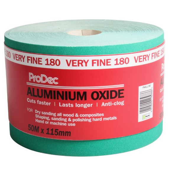 PAALX ProDec Ali Oxide 50 Metre Roll Aluminium Oxide Sandpaper