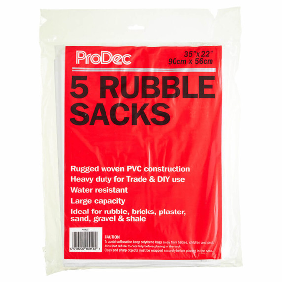 Prodec Woven Rubble Sacks 5pk