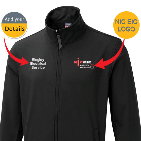 NIC EIC Domestic Installer Soft Shell Jacket With Company Name/Text