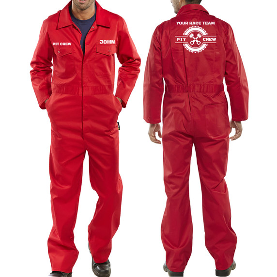 Personalised Pit Crew Regular Boilersuit