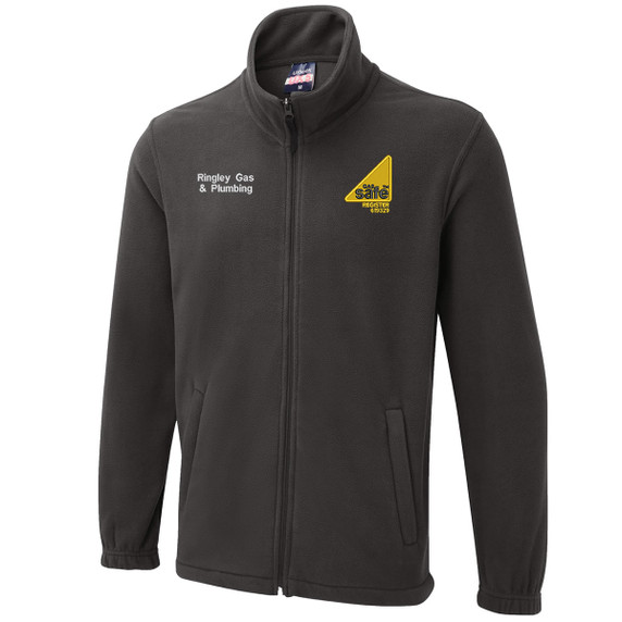 Gas Safe Embroidered Personalised Logo Full Zip Fleece