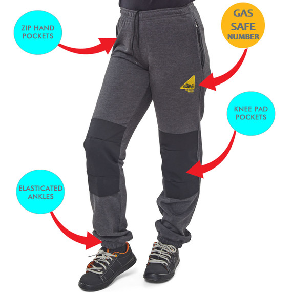 Gas Safe Embroidered Personalised Logo Jogging Bottoms