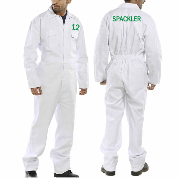 Personalised Caddie Uniform Golf Boilersuit White