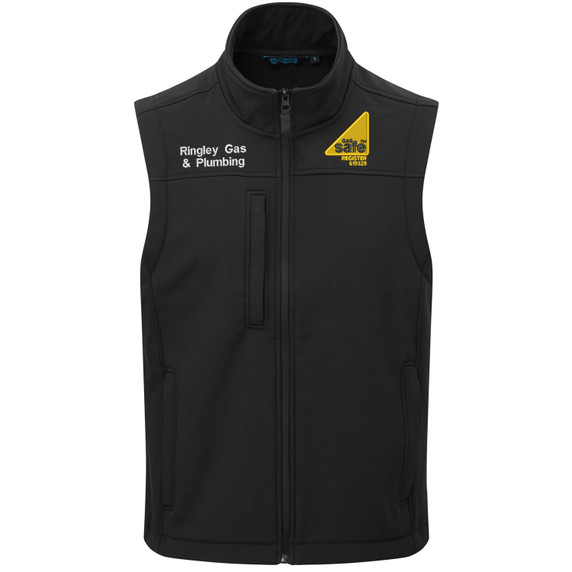 Gas Safe Embroidered Personalised Logo Softshell Bodywarmer