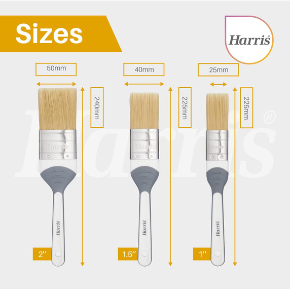 5 Pack Harris Seriously Good Woodwoork Stain & Varnish Paintbrush 