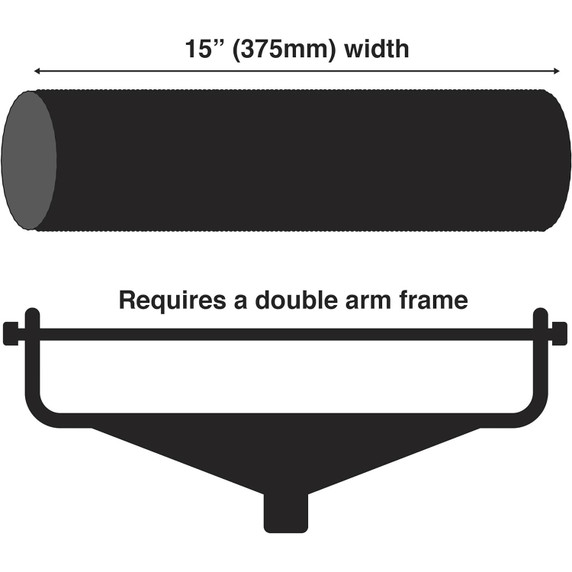 15" Prodec Double Arm Tiger Medium Pile Woven Roller Sleeve