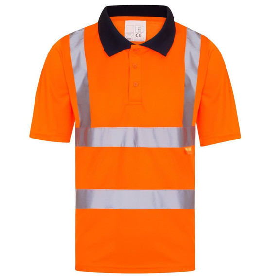Hi Viz Collared Polo Shirt Orange