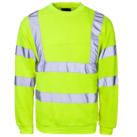 Hi Viz Crew Neck Safety Sweatshirt Yellow