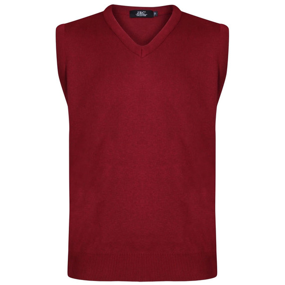 Men's Plain Sleeveless V Neck Jumper