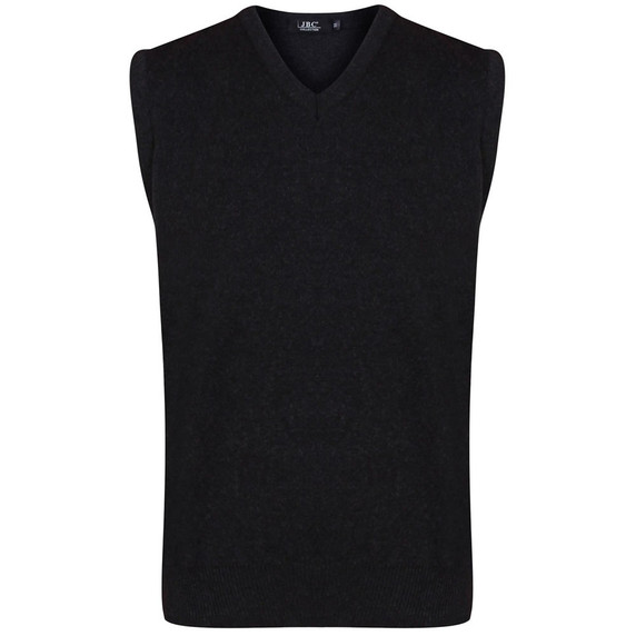 Men's Plain Sleeveless V Neck Jumper