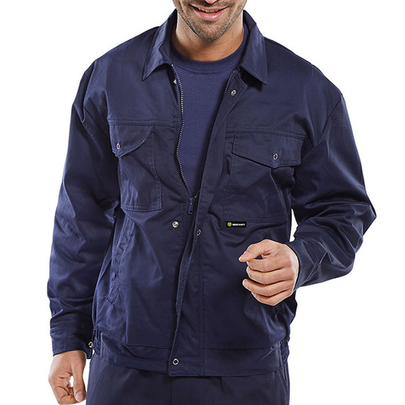 Super Click Drivers Jacket in Navy Blue