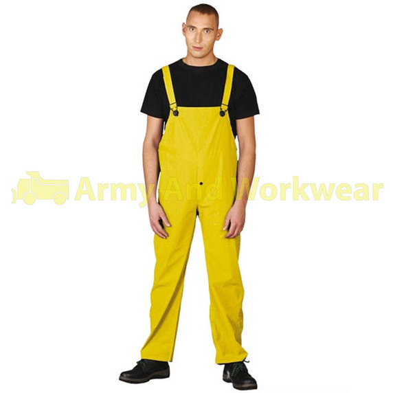 Waterproof Bib & Brace Mens Protective Rain Wet Work Trouser Dungarees Fishing