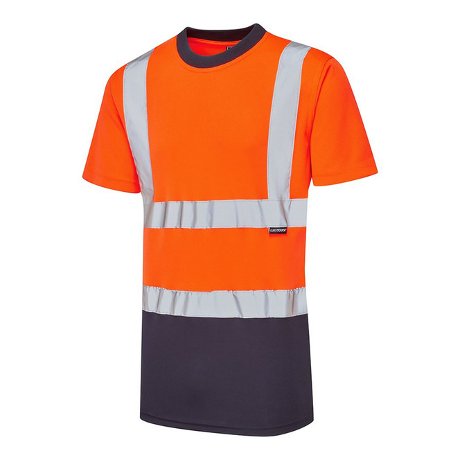Supertouch Hi-Vis 2 Tone T-Shirt Orange/Navy SHV-351891-7