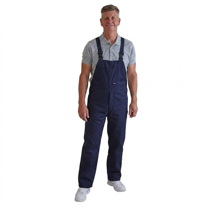 Portwest Cotton Bib and Brace Navy C881