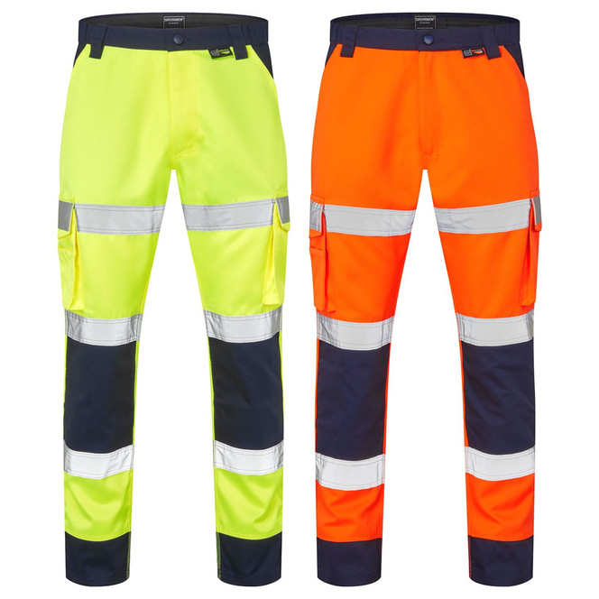 Supertouch Hi-Vis 2 Tone 3 Band Combat Trousers