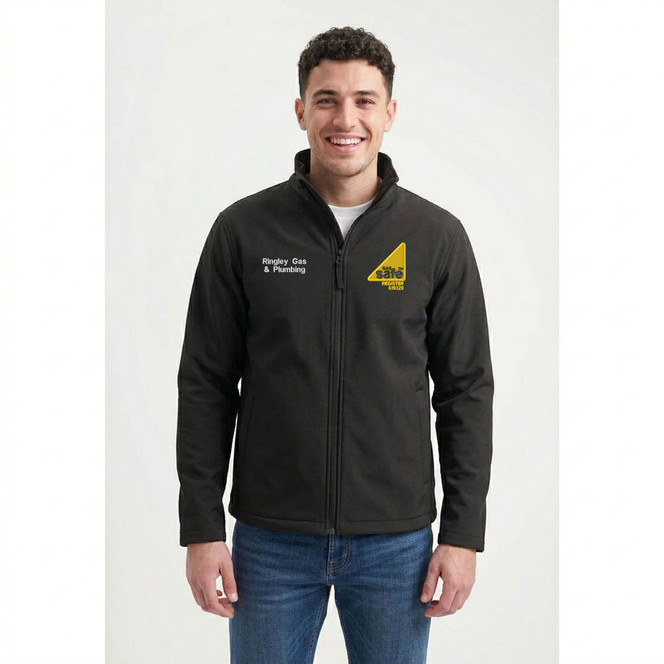 Gas Safe Embroidered Personalised Soft Shell With Company Name/Text