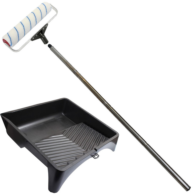 Prodec Lightning 12" Paint Roller Floor Painting Kit with 15" Paint Tray & Extension Pole 0.95m