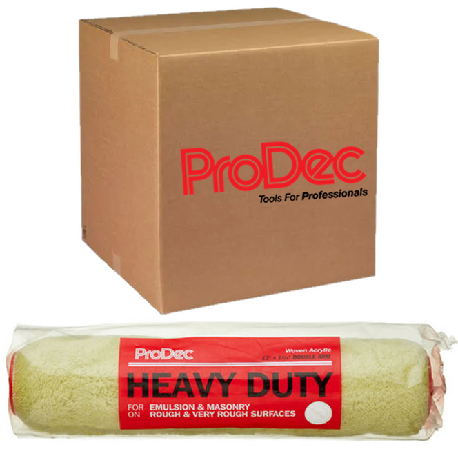 24 x Prodec 12" Double Arm Heavy Duty Woven Roller Sleeve PRRE028