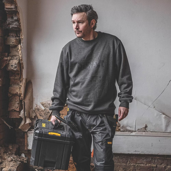 DeWalt Delaware Crew Neck Sweatshirt Grey