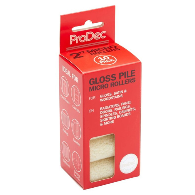 Prodec 2" Gloss Pile Micro Roller Refills 10pk PRRE061