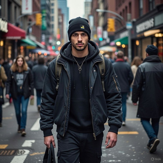 Tough Gear Frost Circular Patch Beanie