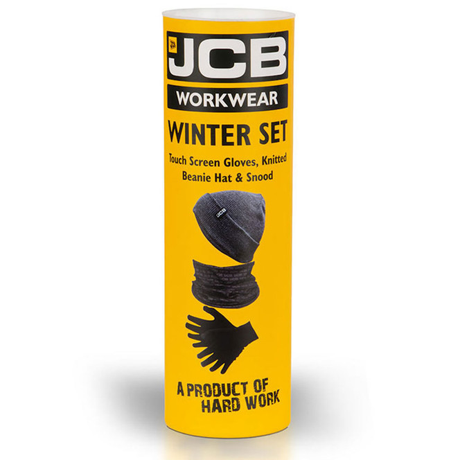 JCB Winter Hat, Work Gloves and Snood Set D+ZH