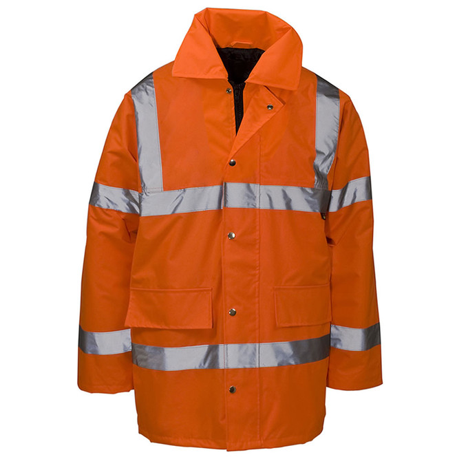 Hi Viz Constructor Parka Jacket Orange