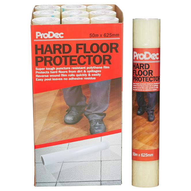 9 x ProDec 50m x 625mm Hard Floor Protector Self-Adhesive Film