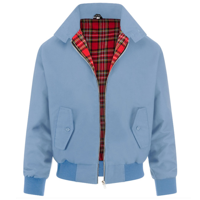 Classic British Harrington Jacket Light Blue