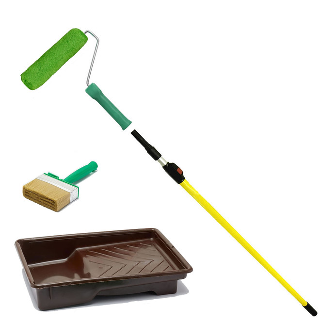 FFJ Osprey 7" Shed & Fence Roller Kit & Extension Pole