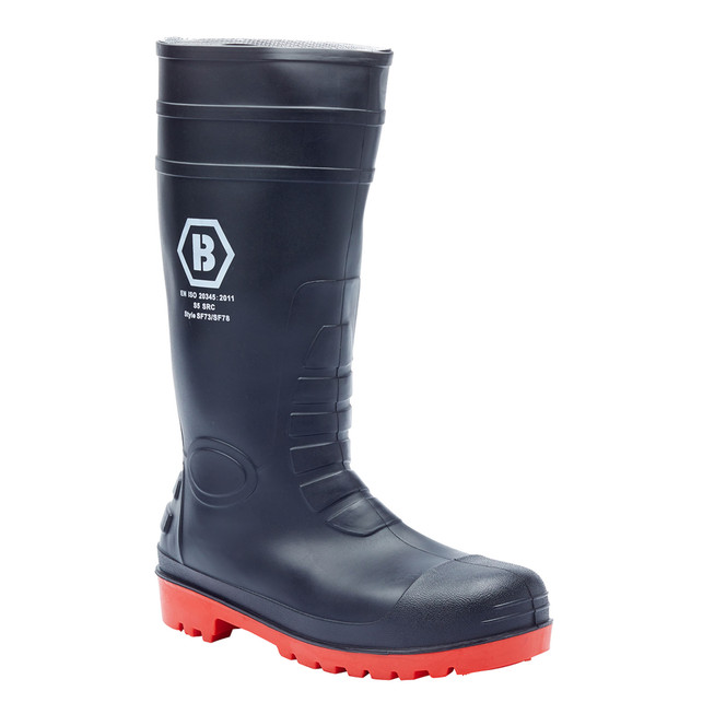 Blackrock Safety Wellington Boots Black/Red Sole SF78