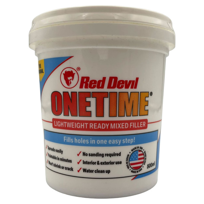 Red Devil Ready Mixed Lightweight Onetime Filler 500ml HBFOLN05 