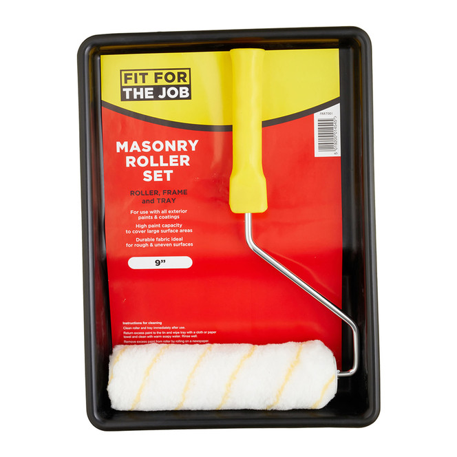 Fit For The Job 9" x 1.5" Long Pile Masonry Roller Set FRRT001