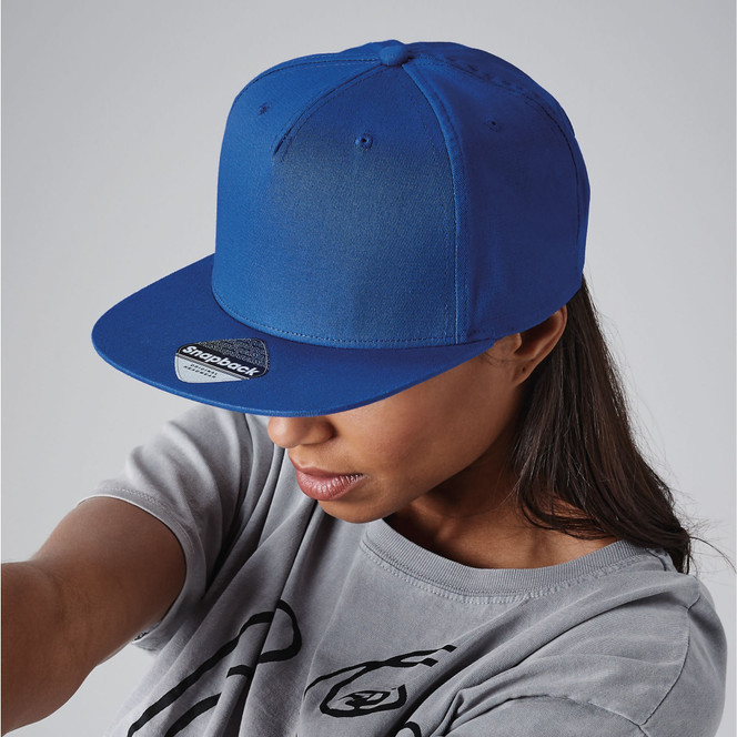 Beechfield 5 panel Snapback Rapper Cap B610