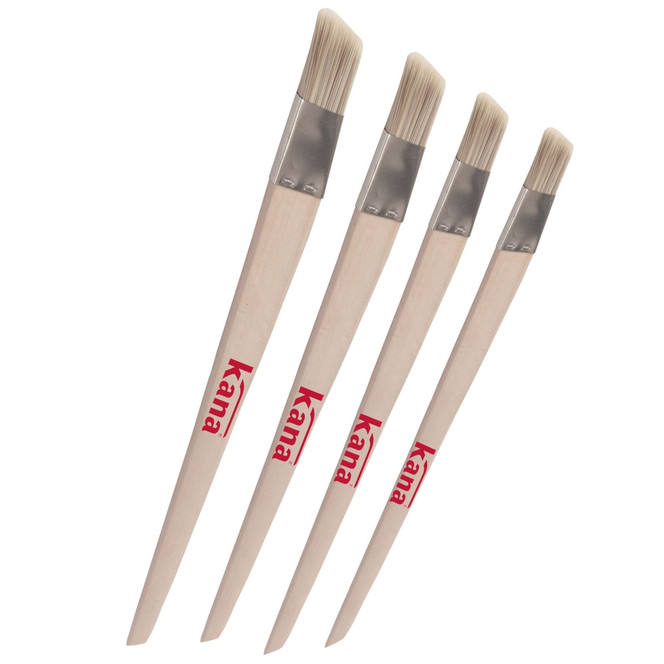 Kana Slant Cut Fitch Paint Brush (Set Of 4) 15065040