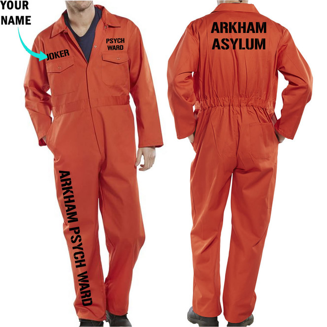 Joker Arkham Asylum Psych Ward Boilersuit Orange