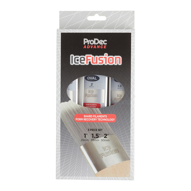 ProDec Advance 3pc Ice Fusion Oval Paint Brush Set