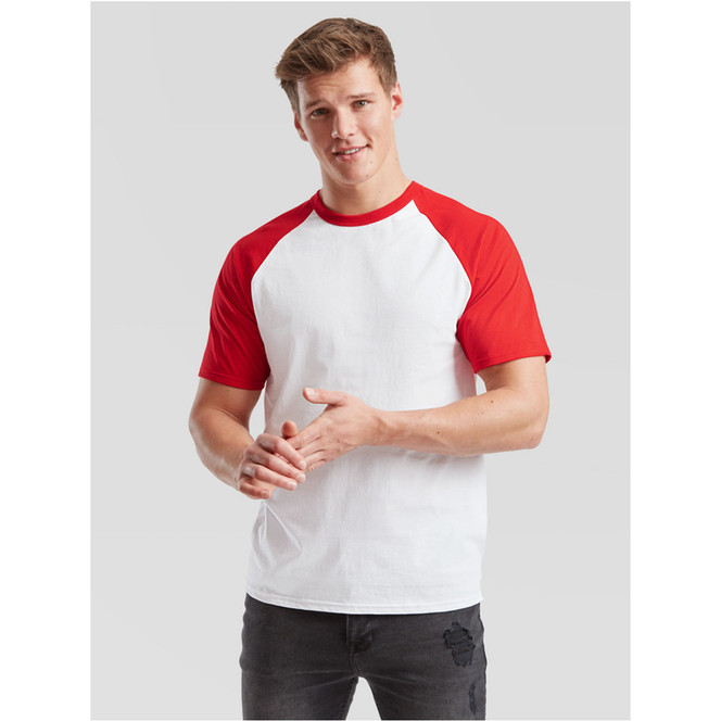 Fruit of the Loom Mens Valueweight Short Sleeve Baseball T-Shirt