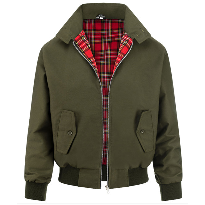 Classic British Harrington Jacket Khaki