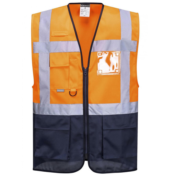 Portwest Warsaw Hi-Vis Contrast Executive Vest C476