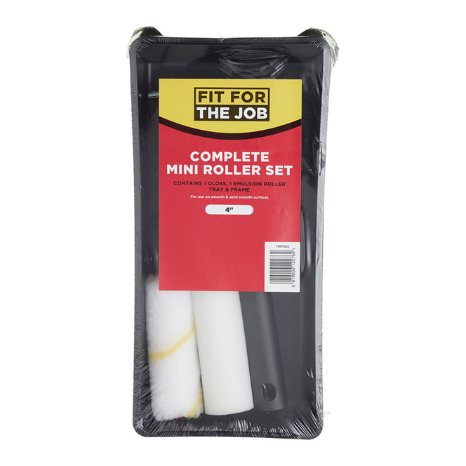 Fit For The Job 4 pc Assorted 4" Mini Roller Set FRKT003