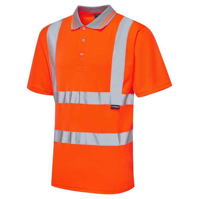 Supertouch Hi Vis Bird Eye Polo Shirt Orange 39E81-7