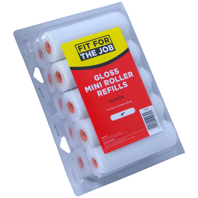 Fit For The Job 10 pk 4" Foam Mini Rollers FRRE002