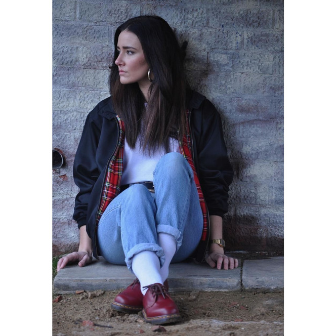 Classic British Harrington Jacket Ladies/Unisex Navy Blue