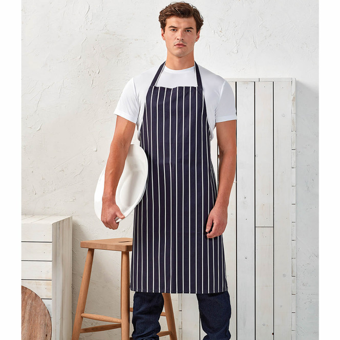 Premier Striped Bib Apron PR110