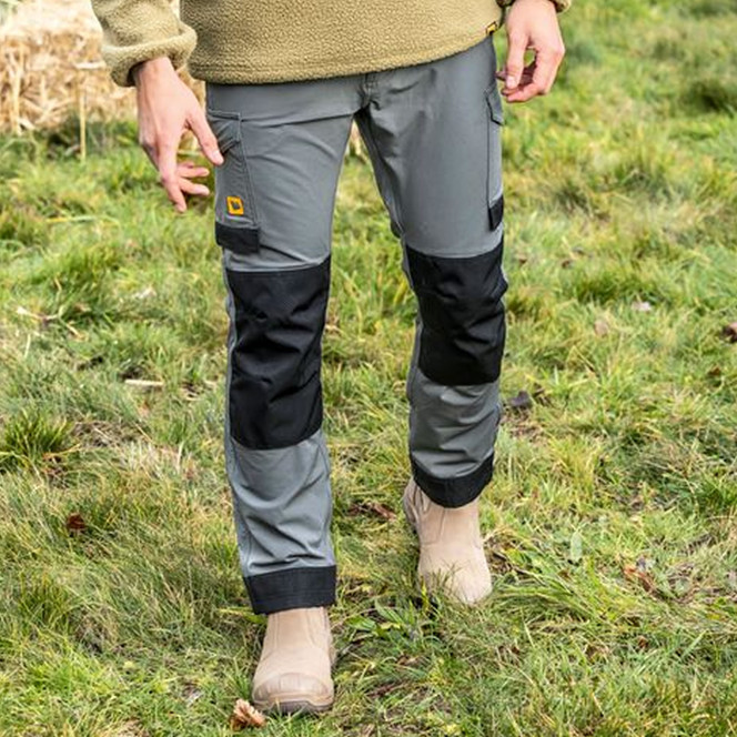 JCB022 JCB Workwear Mens 4-way Stretch Trousers Dark Shadow JCB022