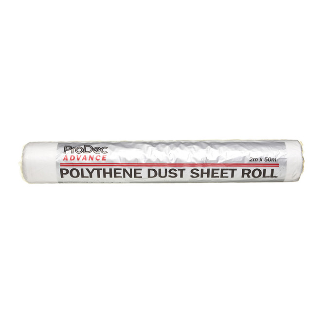 ProDec Advance 100sqm Polythene Dust Sheet Roll - Extra Durable Grade PDSR50