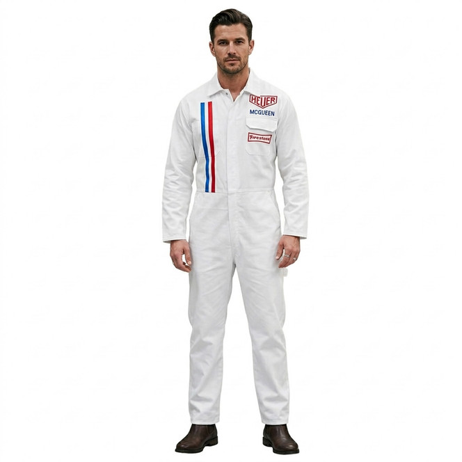 Le Mans Race Boilersuit White Personalised White