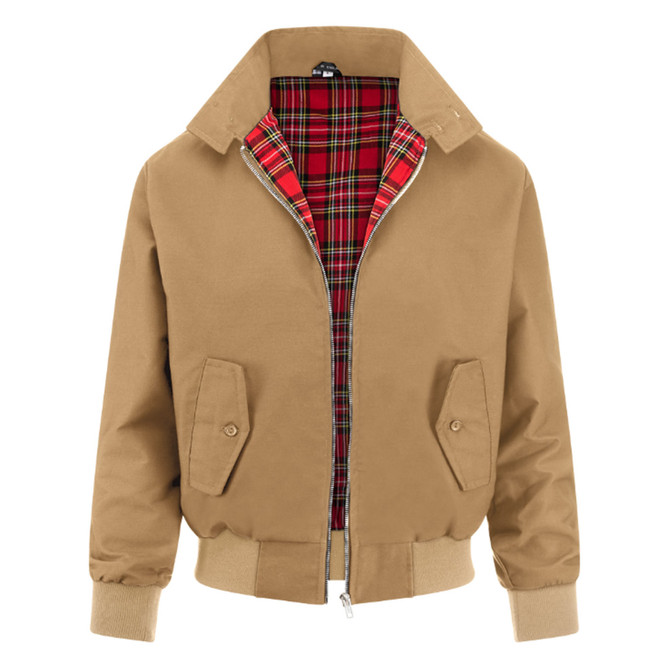 Classic British Harrington Jacket Camel